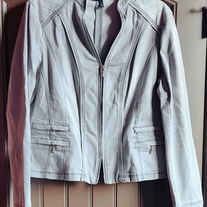 WHBM Zip Up Jean Jacket